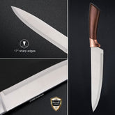 Knife Set,6 Pieces Knife Block with Knives,Premium Knife Set with High-Grade Stainless Steel Blades and Ergonomic Design,Kitchen Knives with Gift Box